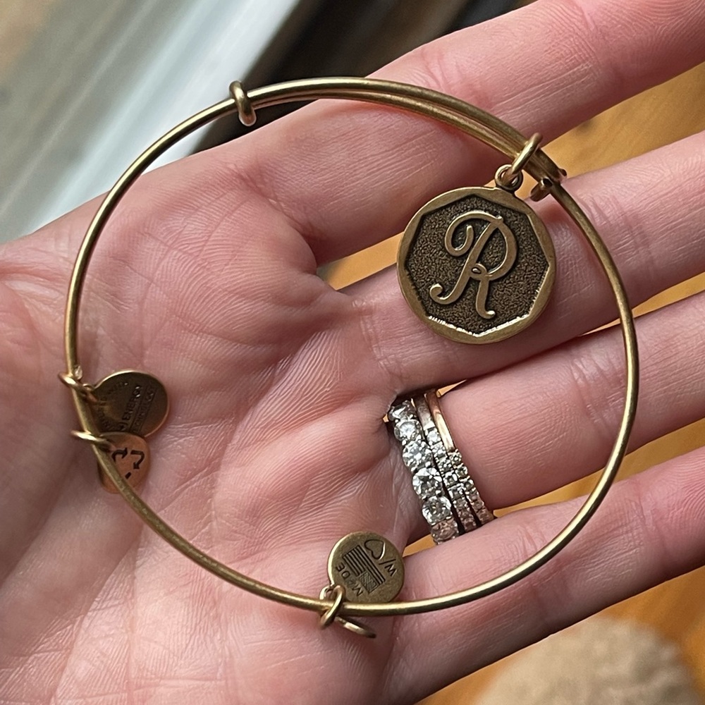 Alex and Ani R Initial Bracelet